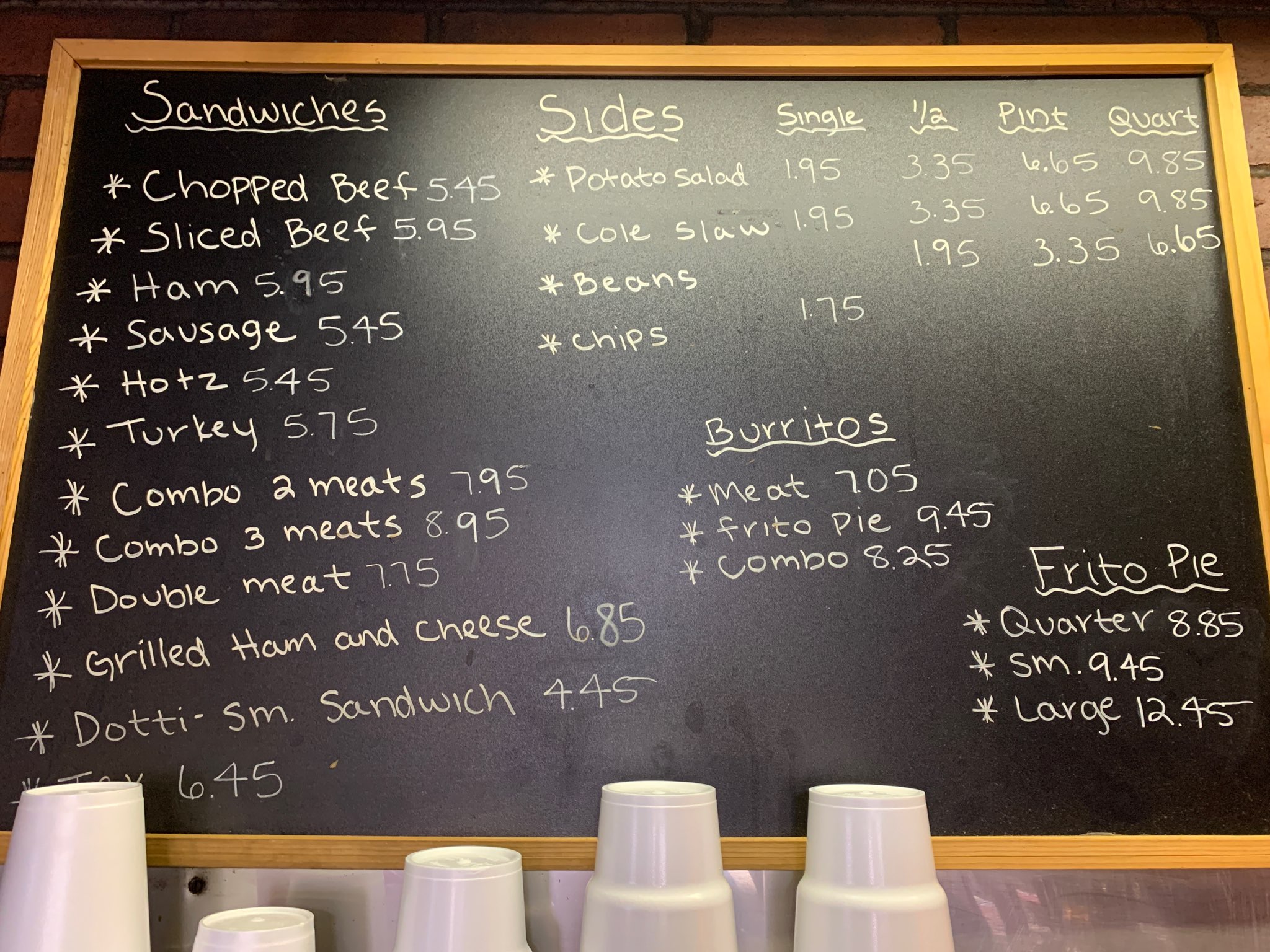 Doug’s Hickory Pit Bar B Que- Menu – Amarillo